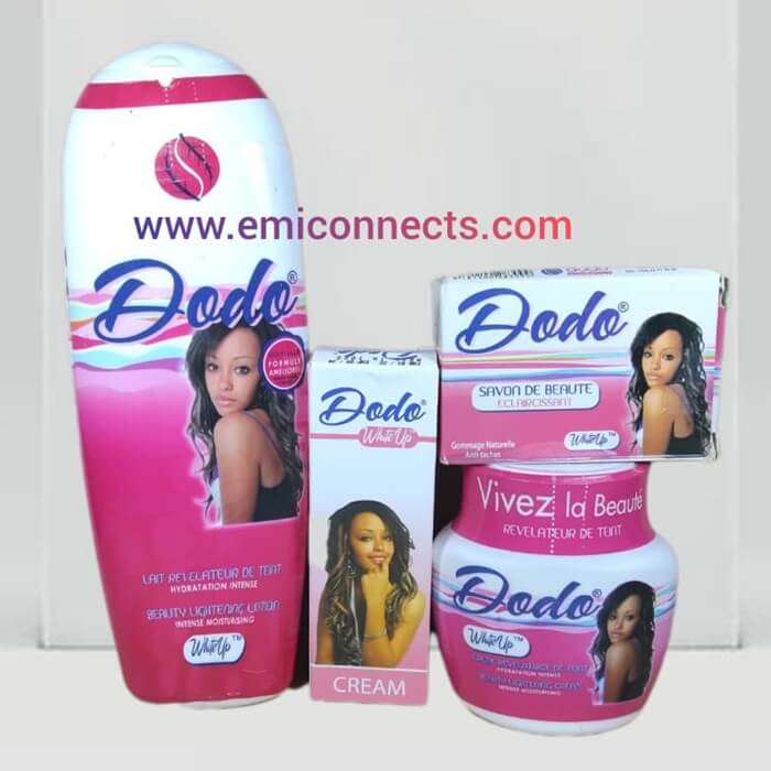 Dodo White Up Beauty Lightening Body Lotion, Cream,Beauty Cream ,Oil,and Soap- Combo