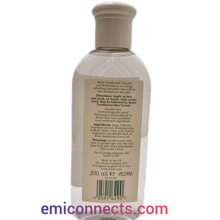 BOOTS TRADITIONAL GLYCERIN AND ROSEWATER 200ML