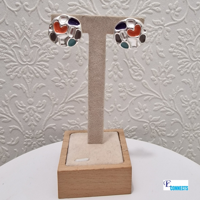 Simple Multi color Stud Earring